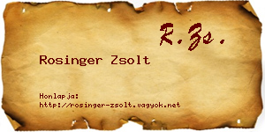 Rosinger Zsolt névjegykártya