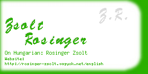 zsolt rosinger business card